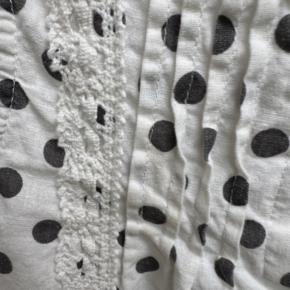 Bit’s Kids Girls Size 4 - 5 Polka Dot and Olive Green Short Sleeve Romper - Picture 5 of 8